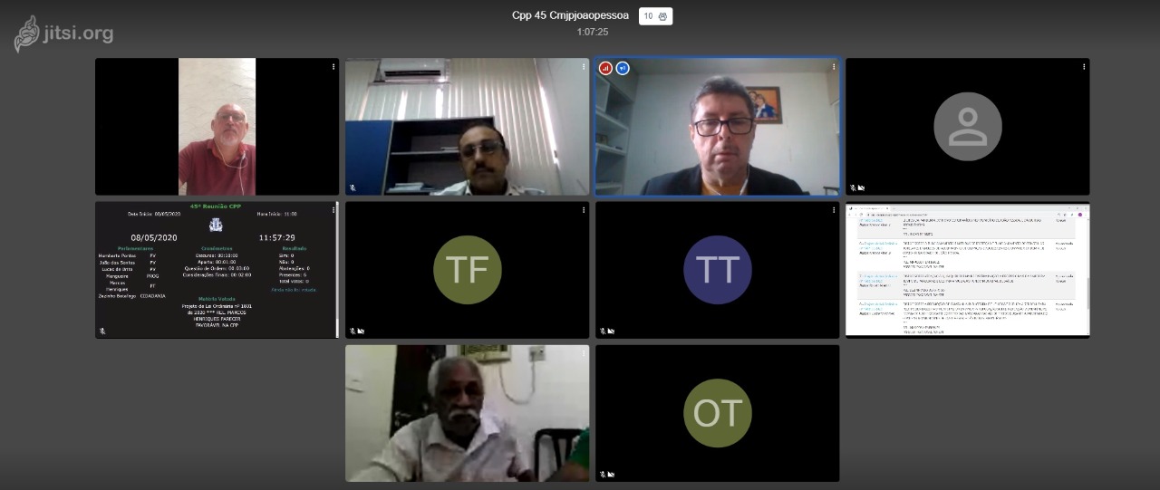 Comissões da CMJP aprovam matérias em prol do combate ao Covid-19